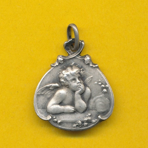 水泳選手の水泳を表現したヴィンテージ シルバー メッキ チャーム