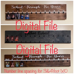 Digital File, Laser cut School Picture Clip Board Sign, Wallet Size Photo, Graduation Open House Display,Wall Hanging,Newborn K-12,PK-12