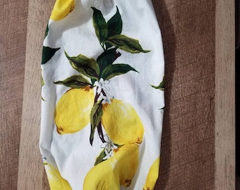 Grocery Bag Holder - Plastic Bag Holder - Bag Dispenser- Plastic Bag Dispenser-Grocery Bag Dispenser-Lemon Fabric-Lemon Design-Lemon Tree