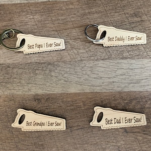 Vatertagsgeschenk. Papa Holz Schlüsselanhänger. Opa/Papa Holz Schlüsselanhänger. Personalisierte Schlüsselanhänger
