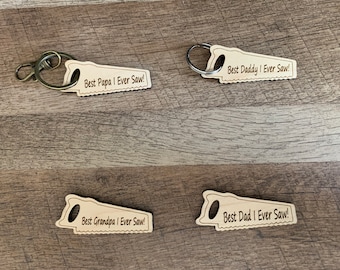 Father’s Day Gift. Dad wooden keychain. Grandpa/papa wooden keychain. Personalized keychain
