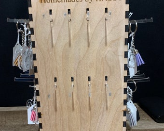 Retail Display with up to 32 Removable Acrylic Hooks/Pegs DIGITAL SVG FILE for GlowForge; no physical item