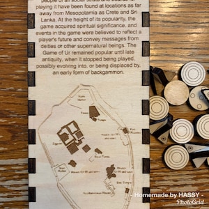 Royal Game of Ur - DIGITAL SVG FILE for GlowForge; no physical item