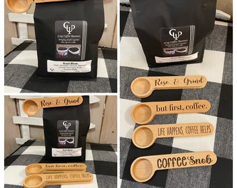Personalisierte Kaffee Schaufel - Benutzerdefinierte Kaffee Clip - Gravierte Kaffee Schaufel und Clips - Personalisierte Kaffee Schaufel und Clips