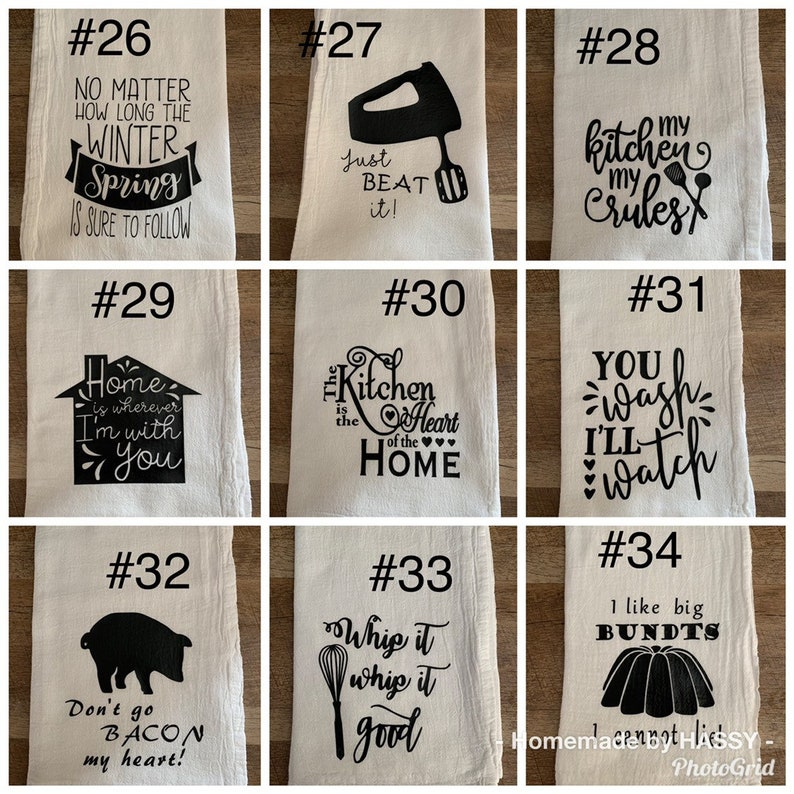 Funny Tea Towels Kitchen Tea Towels Sayings Kitchen Flour Etsy