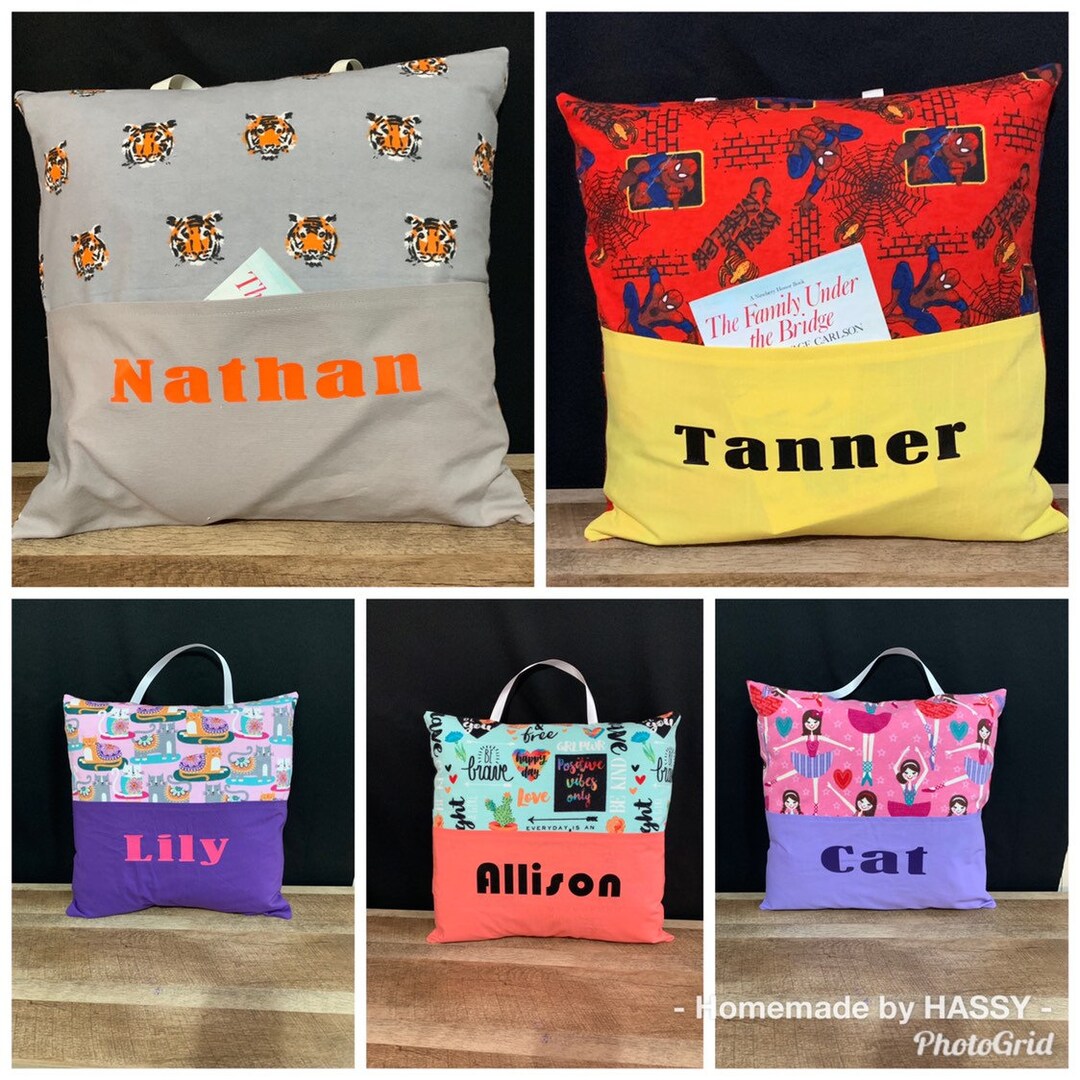 Kids Bedtime Pillow Book Pocket Pillow Gift Kids Pillow Saying