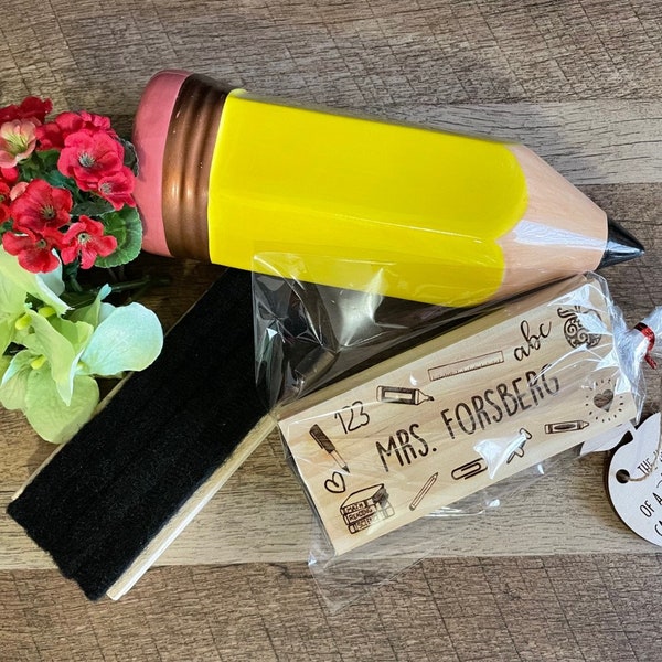 Engraved Teacher Erasers Etsy