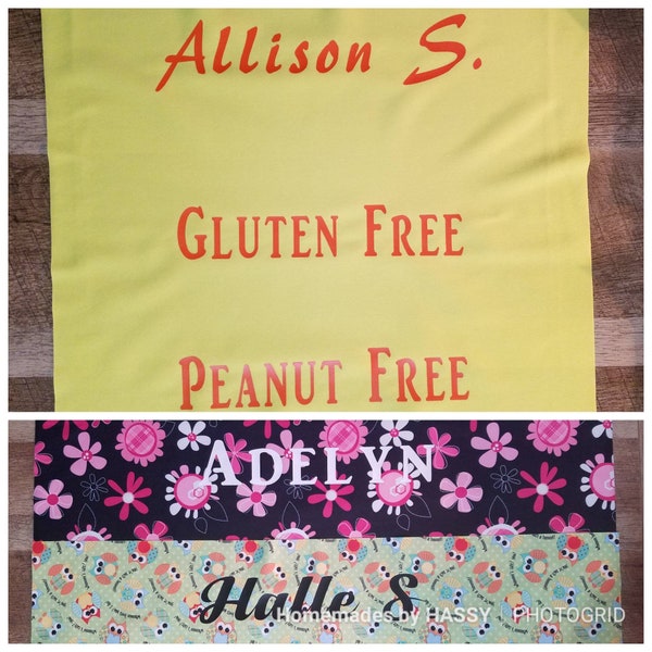 School desk mat; food allergy place mat; school desk protector; school desk cover; school desk table cloth; lunch place mats; celiac disease