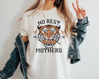 Camiseta Grunge Tiger Mama, camiseta de mamá con colores cómodos