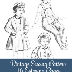 Coloring Pages of Vintage Sewing Pattern Envelopes - PDF Download ...