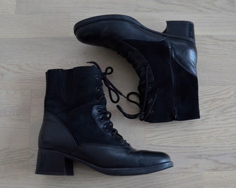 Schwarze Stiefeletten Etsy