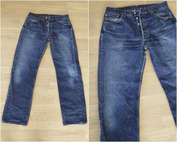 Mens Levi 501 jeans blue 32 33 x 31.6 