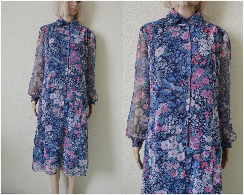 sheer floral midi dress