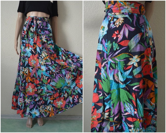 colourful maxi skirt