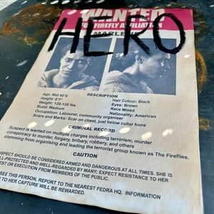 The Last of Us - Marlene “Hero” Wanted Poster