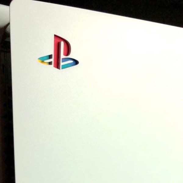 Adhesivo retro con el logotipo de PlayStation para PS5/PS5 Slim