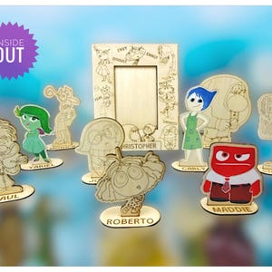 Personalized EMOTIONS set of 9 Character stand figures for kids parties favors gifts cartoon figures figurines learning toys
