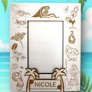 Personalized Character Picture Frame for kids parties favors gifts ocean island chicken pig stingray palm trees cartoon figures toys