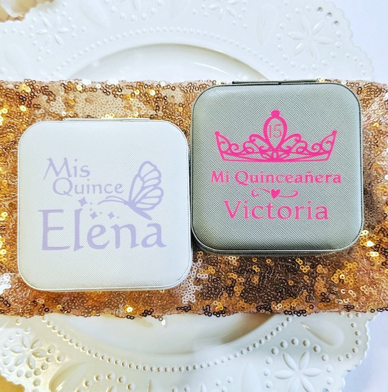 Personalized Jewelry Box Quinceañera Damas Sweet 15 Gifts Jewelry