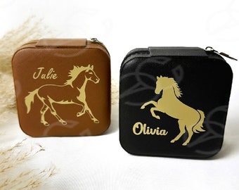 Personalized Horse Jewelry Box – Western Travel Organizer, Cowgirl Gift