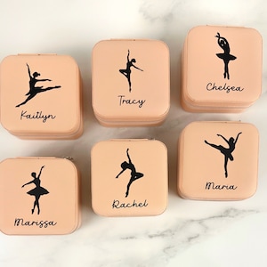 Personalized Jewelry Box for Ballerinas Ballet parties ballet class Ballet Slippers Pointe Shoe Jewelry organizer travel Custom Jewelry Case
