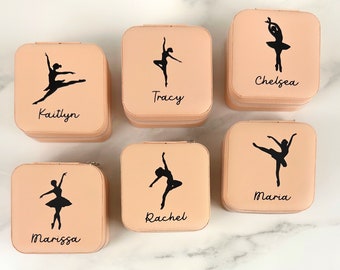 Personalized Ballerina Jewelry Box, Ballet Gift, Travel Jewelry Case