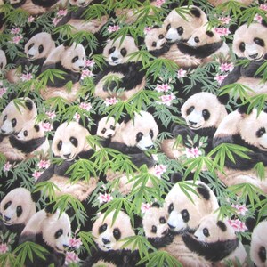 niedlichen Pandas und Bambus-Baumwollpopeline Restposten UK Verkäufer