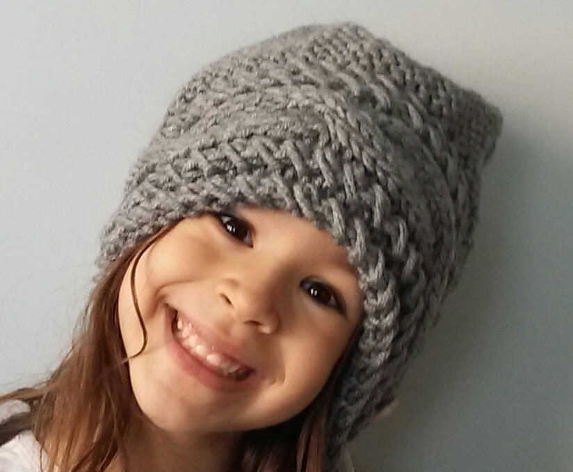 Hand Knit Knitted Hat Knit Knit Kids Hat Knit Hat Winter Etsy