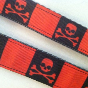 3/4" Wide Skull and Crossbones Collar
