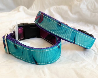 Purple and Blue Tie-Dye Collar