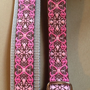 1&quot; Wide Pink and Brown Vintage Collar