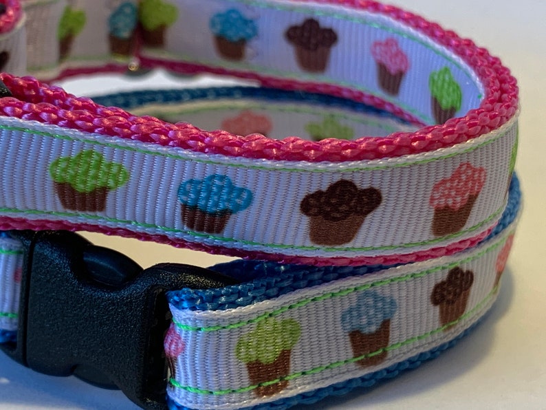 Tiny Cupcakes Collar 1/2 wide image 1