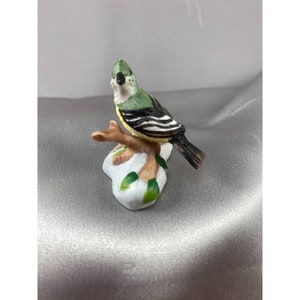 Bird Figurine Titmouse Bisque Porcelain Royal Cornwall Miniature VTG