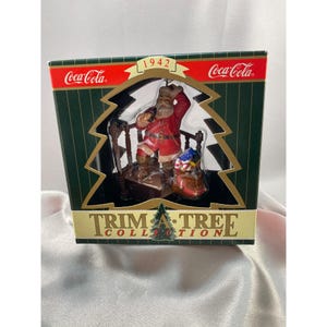 Vintage Coca-Cola 1942 Santa Claus Trim A Tree Collection Ornament