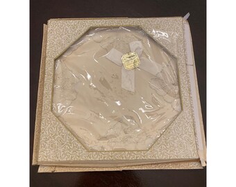 ヴィンテージ装飾ナイロンハンカチ オリジナルボックス 銀糸刺繍