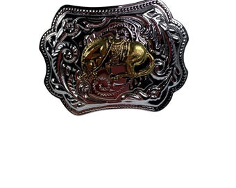 Acheter Ceinture occidentale Vintage en cuir pour hommes, ceinture de taureau Longhorn, ceinture de Cowboy, avec grande boucle, ceinture en jean