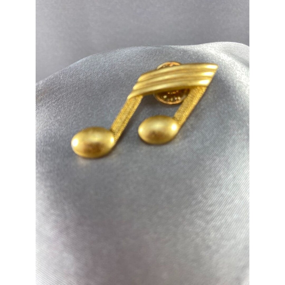 Pin Brooch Musical Beamed Eighth Notes Brushed Gold JJ Mark Lapel Pin ...