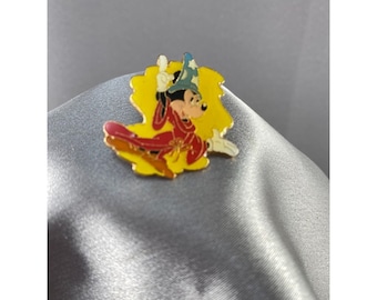 Disney Mickey Mouse Pin Sorcerer's Apprentice Fantasia Enamel Rare Vintage