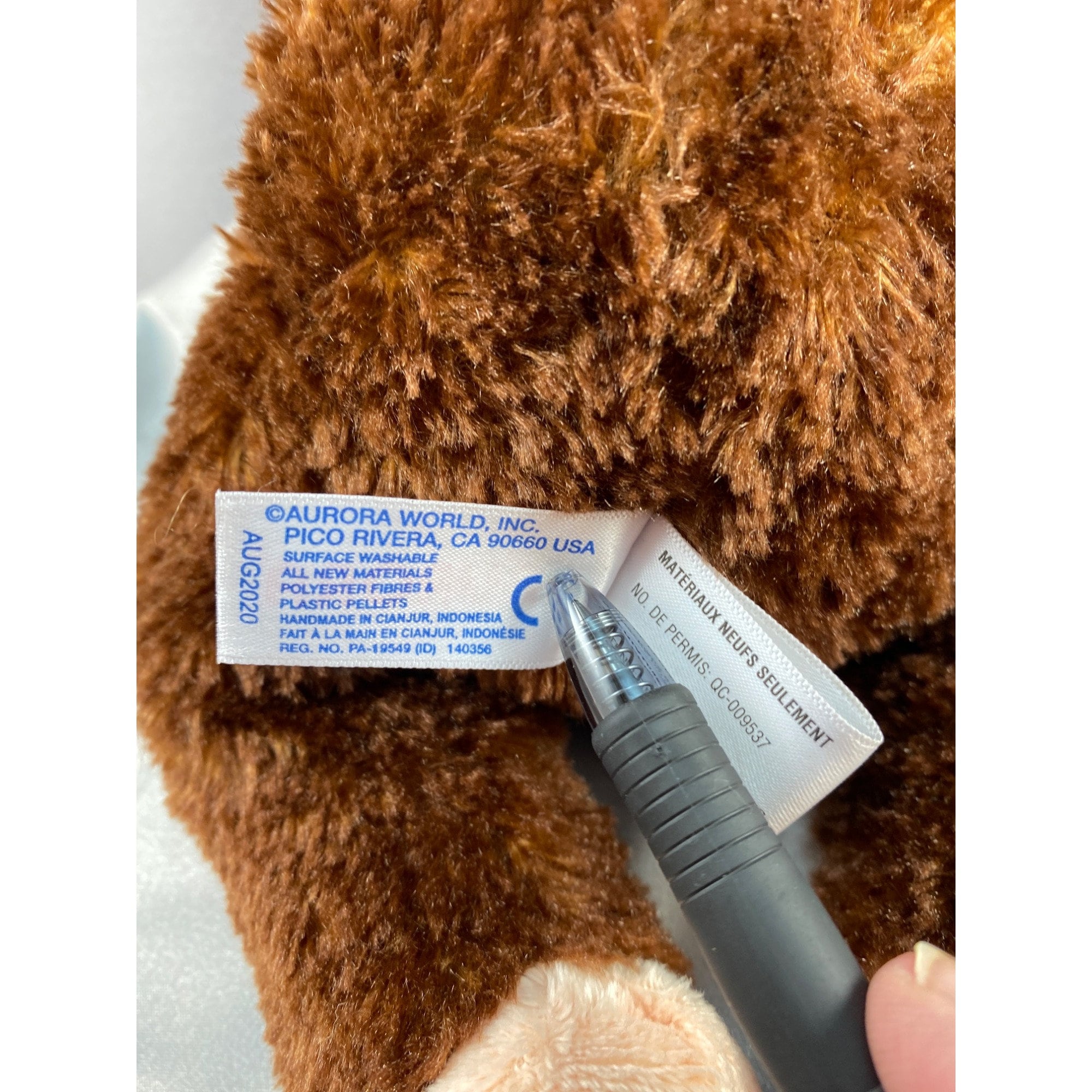 オーロラ チェキ チンパンジー フロッピーモンキー ぬいぐるみ ソフト