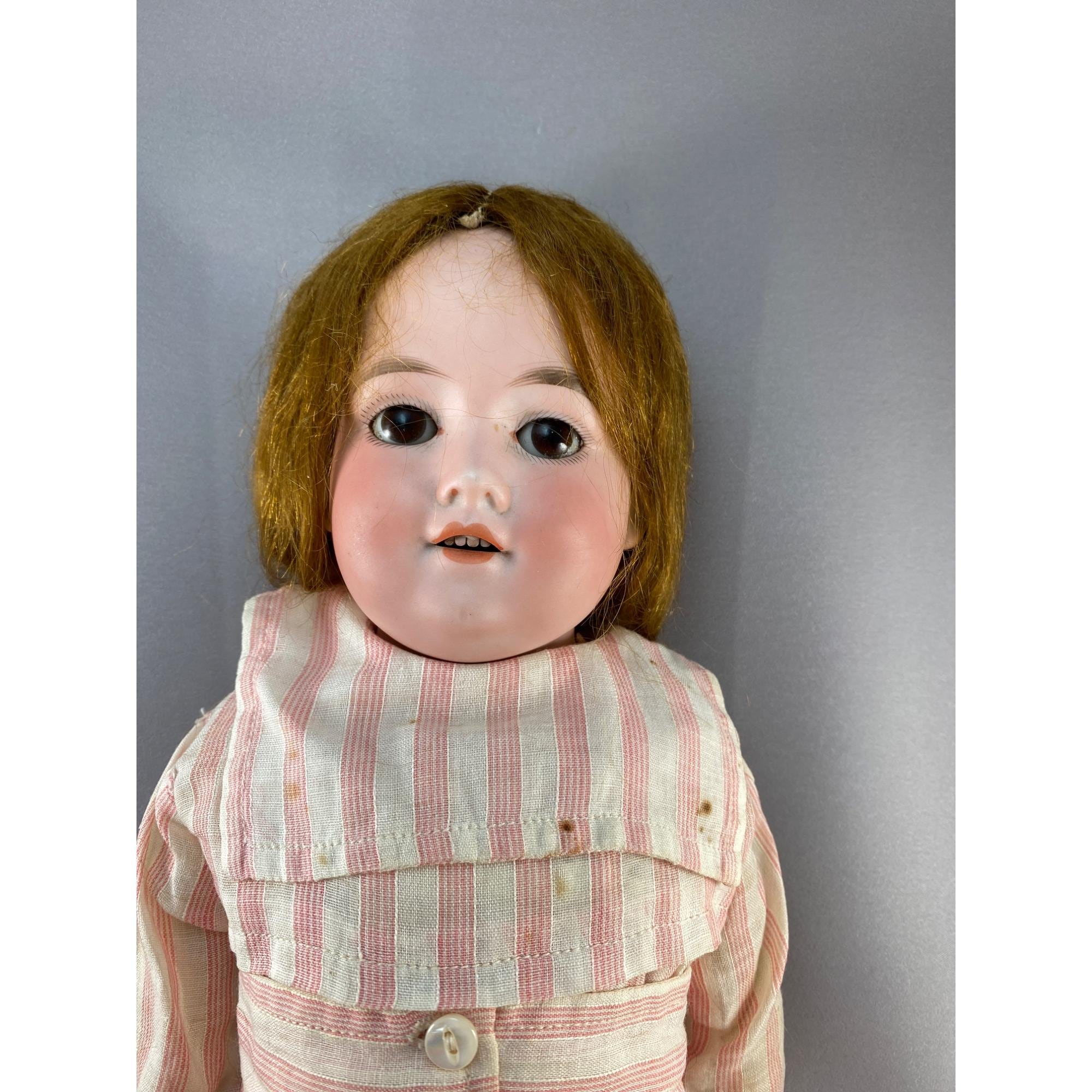 Antique German Bisque Head Doll 19