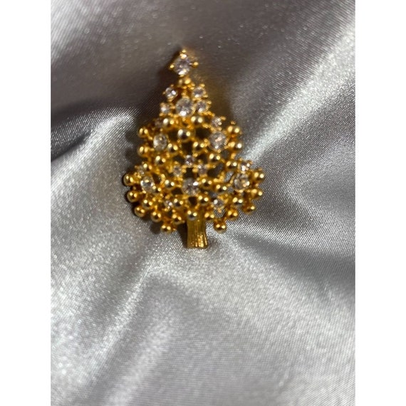 Christmas Tree Pin Brooch Eisenberg Unmarked Gold… - image 6