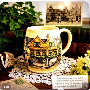 Vintage Kirkham Pottery New Inn Gloucester England Mug