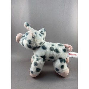 Piglet Mini Pig Soft Gray and White Curly Pink Tail Vintage