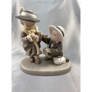 Vintage Enesco Wednesday&#39;s Child Figurine Porcelain Hand-Painted Pretty as a Picture Collection