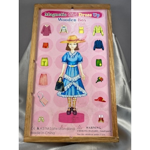 Magnetic Girl Dress up Wooden Box Set With Clothes & Accessories - Etsy
