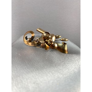 Vintage Carl Art Pin Brooch Signed 1/20 12K Gold Filled On Silver Floral Flowing Delicate Vintage Late 30s 2.5 in