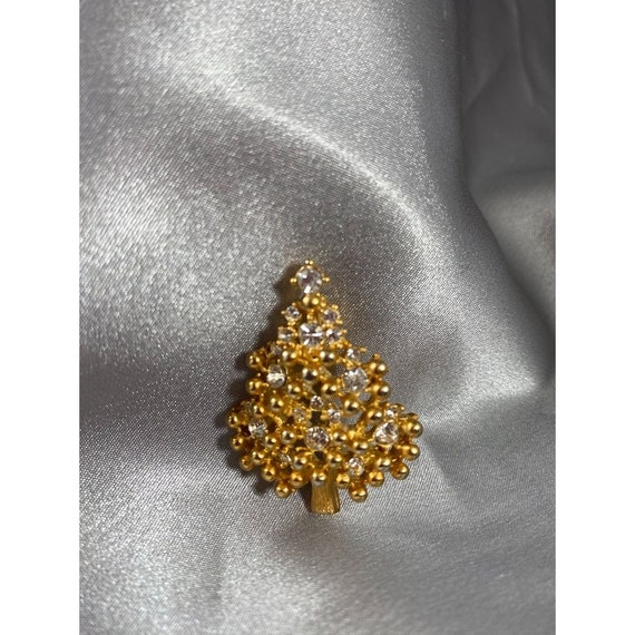 Christmas Tree Pin Brooch Eisenberg Unmarked Gold… - image 2