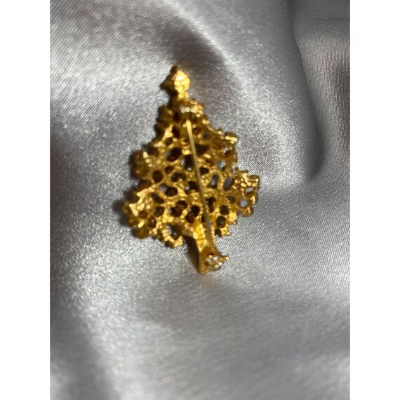 Christmas Tree Pin Brooch Eisenberg Unmarked Gold… - image 5