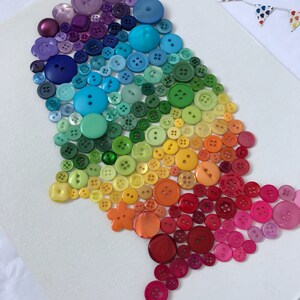 Rainbow Button Map. US Button Map. Teacher Gift. Gift for Traveller ...