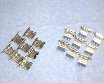 8 Chrome Vintage Cabinet Hinges with Screws Recessed Cabinet Door Hinges Reclaimed Salvage Restoration Choice Design